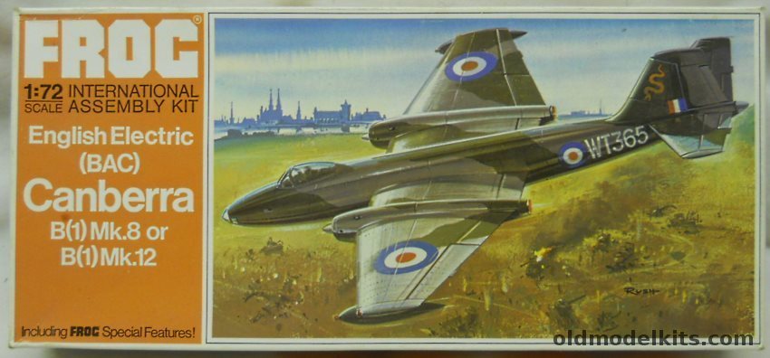 Frog 1/72 English Electric BAC Canberra B(1) Mk.8 - or B(1)Mk. 12 South African or RAF, F203 plastic model kit